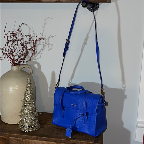 Kate Spade Blue Pebbled Cow Leather Handbag - Picture 2 of 11